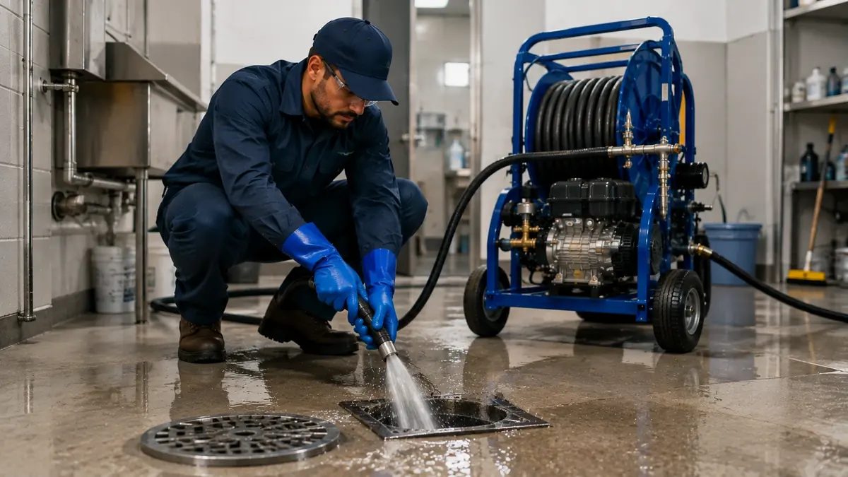 Floor Drain Hydro Jet Cleaning in San Pablo