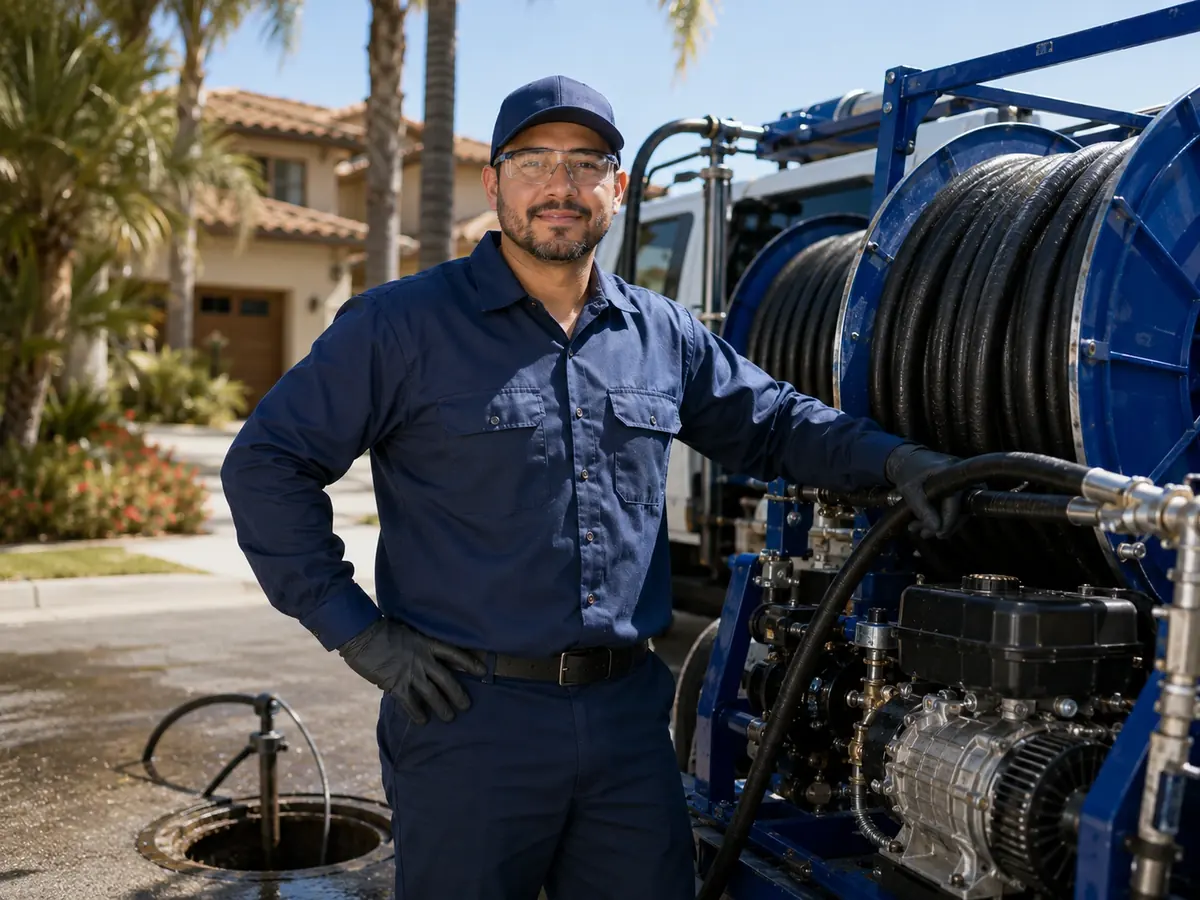 Hydro jet sewer cleaning in San Pablo