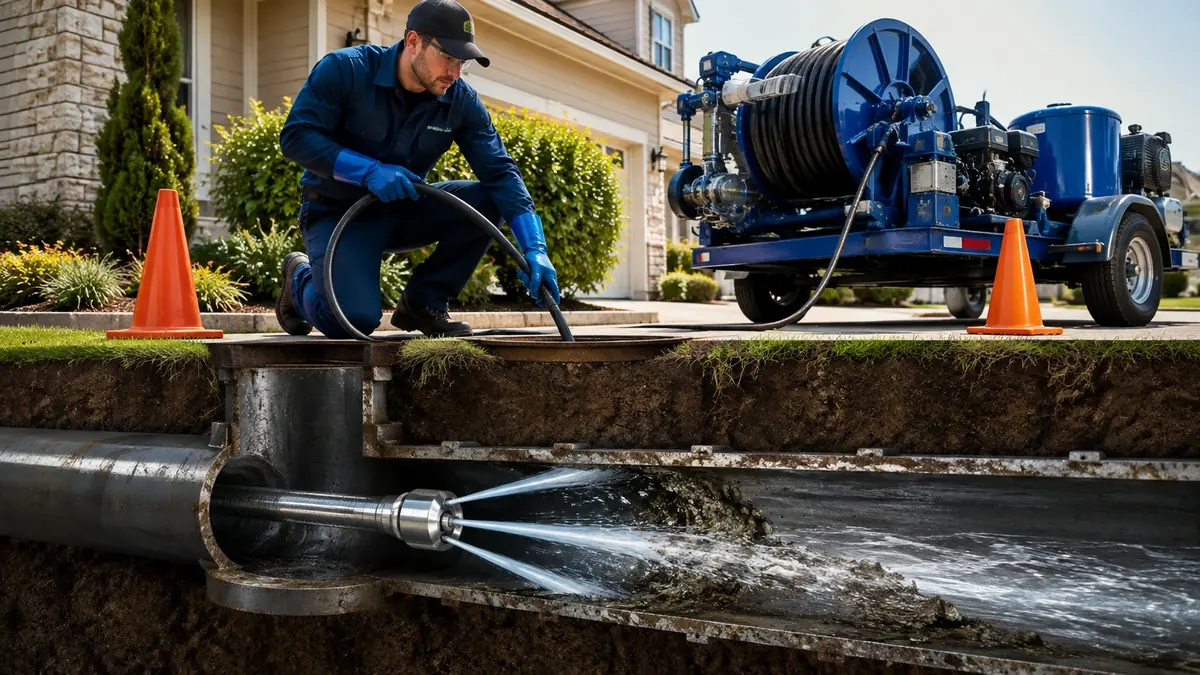 Main Sewer Line Hydro Jet Cleaning in San Pablo